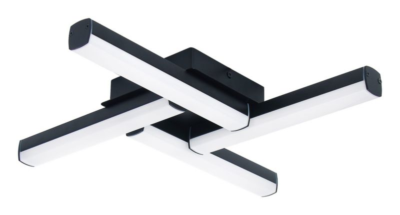 Lampa sufitowa Rabalux Evan czarna nowoczesna wbudowany LED 18W 1 szt.