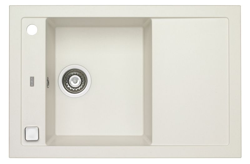 Zlewozmywak granitowy Alveus FORMIC 30 kol. 11 biały (76x50) 1-komorowy 1szt