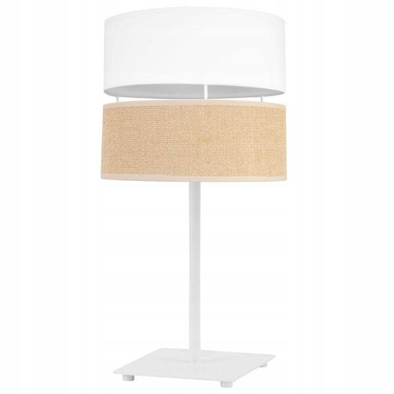 Lampa stołowa nocna Light Home Juta 1x E27 60W abażur 20cm biały 1szt.