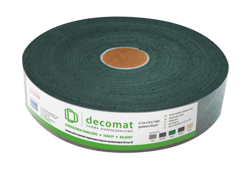 Taśma ogrodzeniowa wąska Decomat 4,7 x 26m zielona 1 szt.