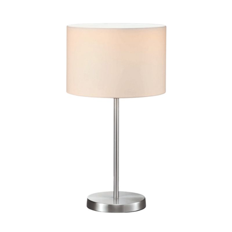 Lampa stołowa Trio Hotel srebrno-biała 1 x E27 x 60W IP20 wym: 55 x 30 x 30 cm tkanina - 1 szt.