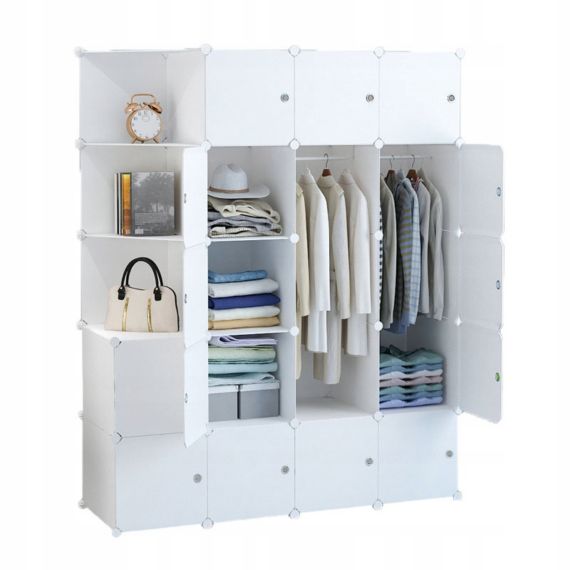 Szafa Rebiko modułowa duża garderoba biała 183 cm 1 szt.