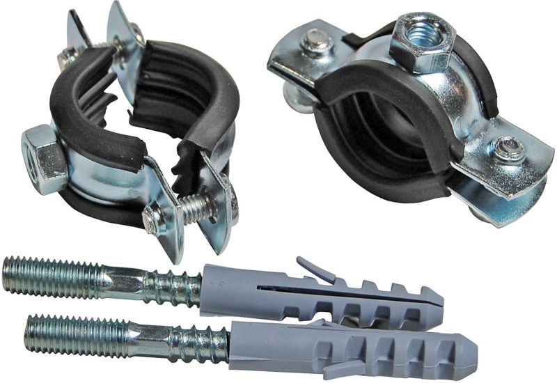 Uchwyt metal podwójny z wkładką tłumiącą 1/2"