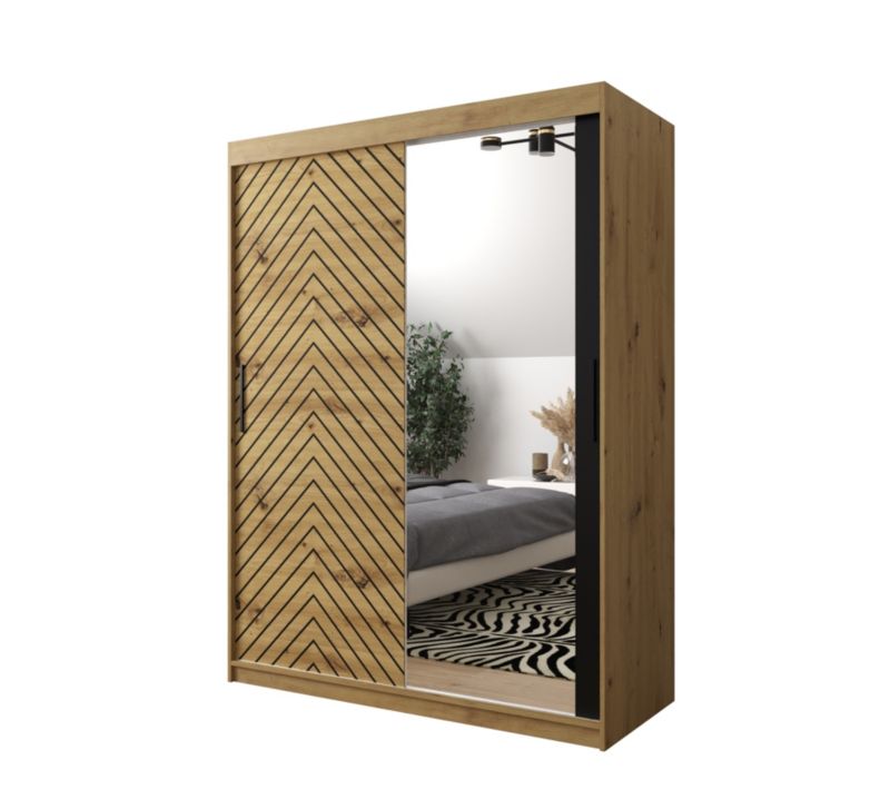 Szafa przesuwna Garderoba Abiks Jodełka 2 150 artisan + artisan 1 szt.