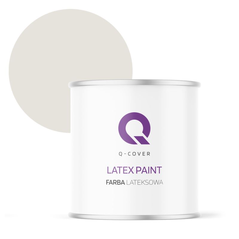 Farba Lateksowa Do Ścian i Sufitów Q-Cover Biel złamana w szary H1276 Głęboki Mat 2L