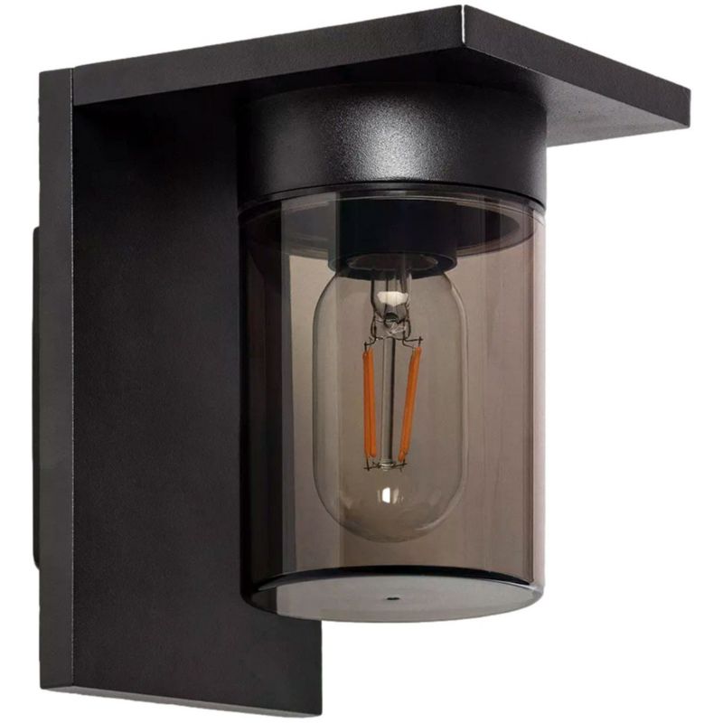 Kinkiet ścienny zewnętrzny Abruzzo Pietro czarno-przezroczysty 1 x E27 x 40W IP54 wym: 18 x 13 x 16,5 cm - 1 szt.