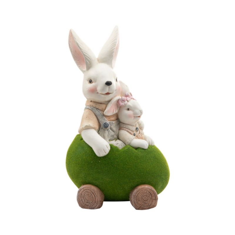 Dekoracyjna figurka, Solis Decor, 216Q733-23110B, Zając z maleństwem, 1 szt.