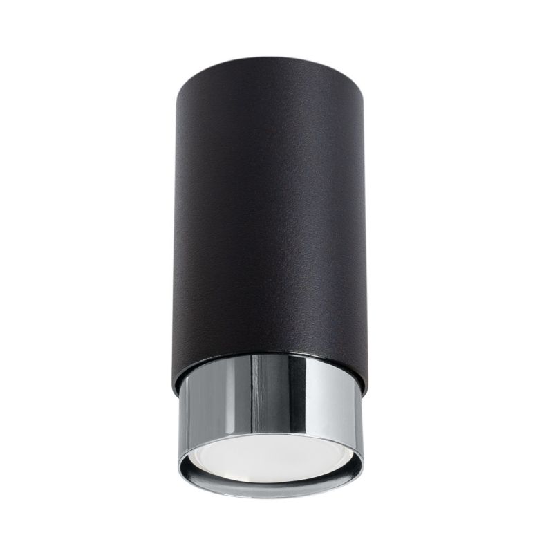 Spot sufitowy Sollux Lighting Nero czarny-chromowany 1 x GU10 x IP20 wym: 12,5 x 6 x 6 cm - 1 szt.