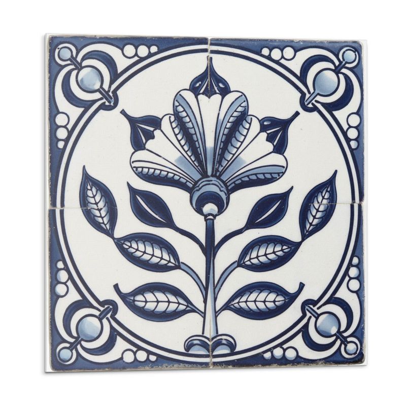 Kafelki samoprzylepne Wallfluent 30x30 cm Wzór kwiatów na kafelku 9 szt.