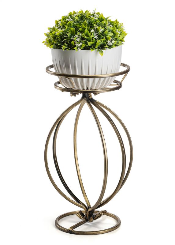 Kwietnik Dąstal Metalowy Złoty 30x28x54 cm 1 szt.