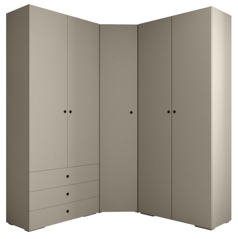 Garderoba wysoka do przedpokoju Abiks INOVA 2 Z1 kaszmir+czarny 1 szt.