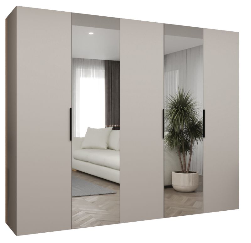 Szafa uchylna Abiks MARBELLA 2 250 wys 202 cm Kaszmir + Czarny 1 szt