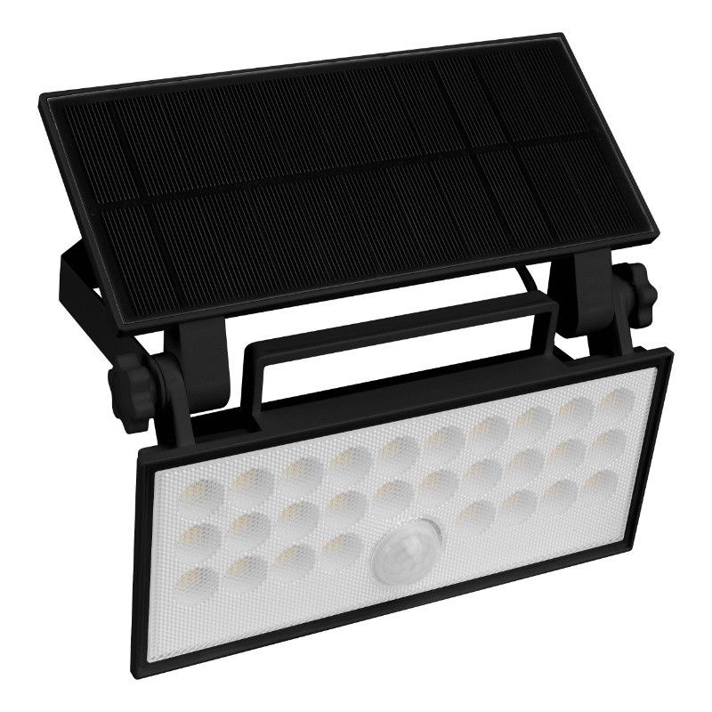 Kinkiet solarny DPM czarny LED 8W 4000K 800lm IP65 wym: 19 x 19,3 x 11,5 cm - 1 szt.