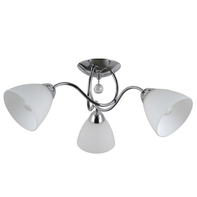 Lampa sufitowa Italux Lugano chromowana biała wym: 18 x 50 x 50 cm 3xE27 x 40W 1 szt.