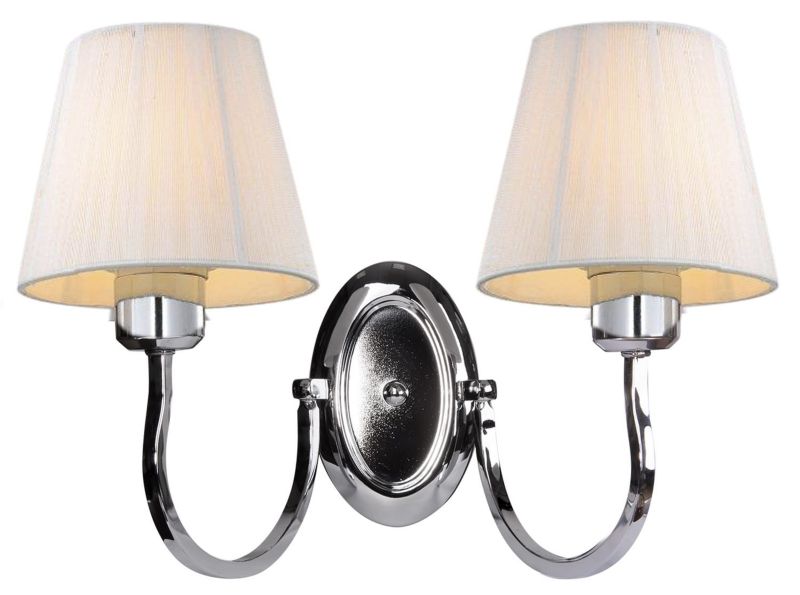 Kinkiet ścienny Candellux Boston chromowany biały 2 x E27 x 60W IP20 wym: 27 x 36 x 20 cm - 1 szt.
