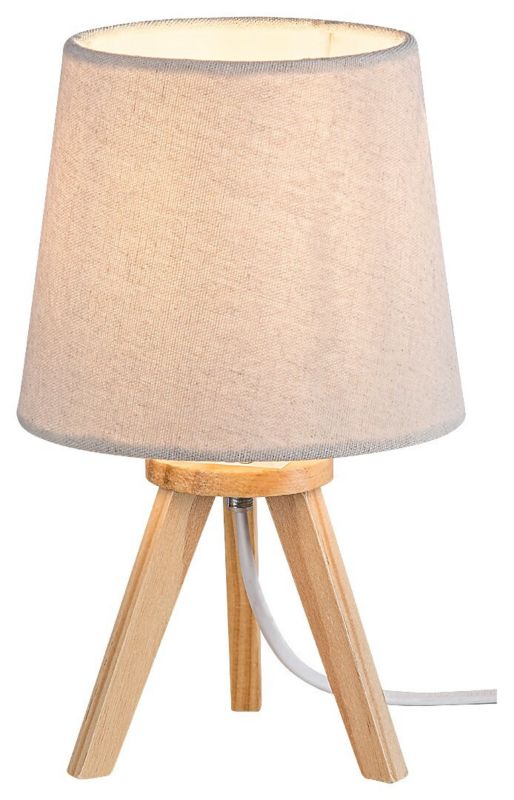Lampa stołowa Rabalux Lychee naturalno-buk 1 x E14 x 25W IP20 wym: 23 x 14 x 14 cm drewno - 1 szt.