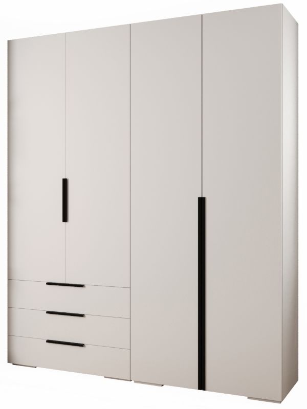 Garderoba wysoka do przedpokoju Abiks INOVA 1 Z15 biały+czarny 1szt.