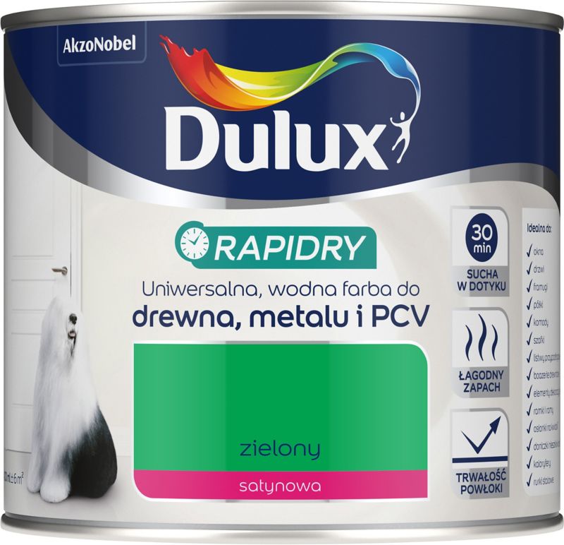 Emalia akrylowa Dulux Rapidry zielona 0,4 l