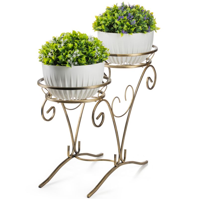 Kwietnik Dąstal Metalowy Złoty 66x28x49 cm 1 szt.