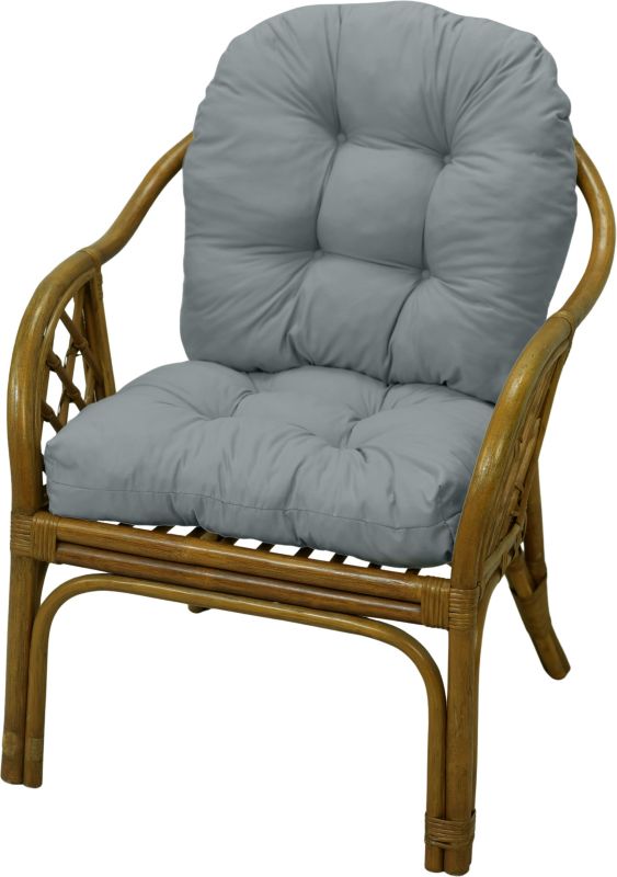 Poduszka ogrodowa na fotel rattanowy AMPO jasny szary 1 szt.