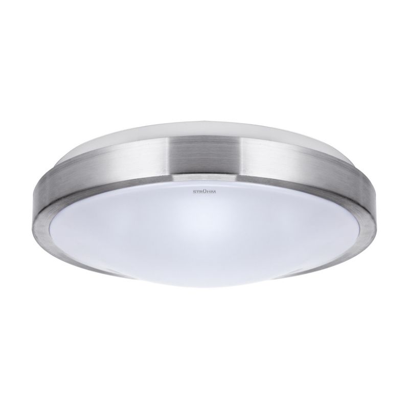 Plafon sufitowy nowoczesny Struhm Alex srebrno-biały LED 24W 4000K 1680lm łazienkowy IP44 wym: 10,5 x 37,5 x 37,5 cm - 1 szt.