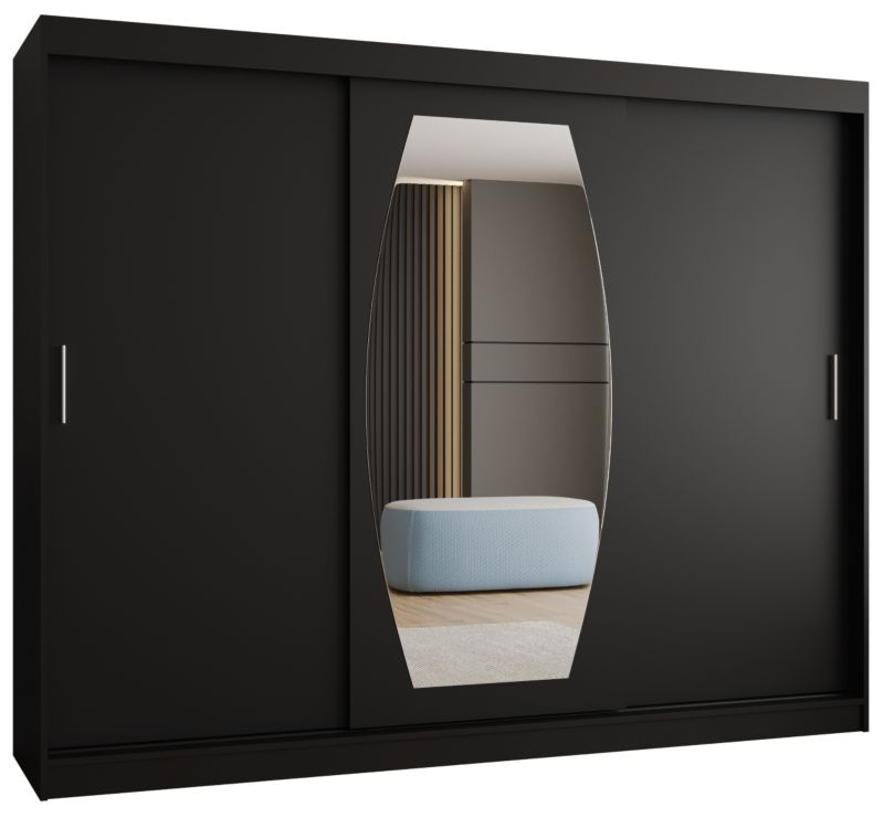 Szafa przesuwna Garderoba Abiks ROSSA 250 czarny mat 1szt.