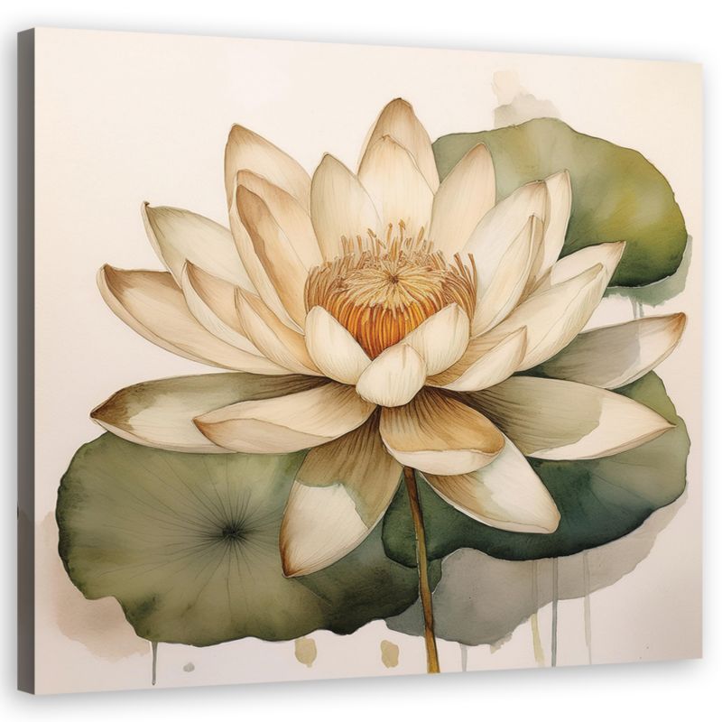 Obraz do salonu sypialni Feeby Kwiaty Liście Botanika 40x40 cm 1szt