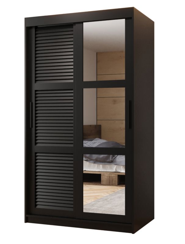 Szafa przesuwna Garderoba Abiks ŻALUZJA 2 100 czarny 1 szt.