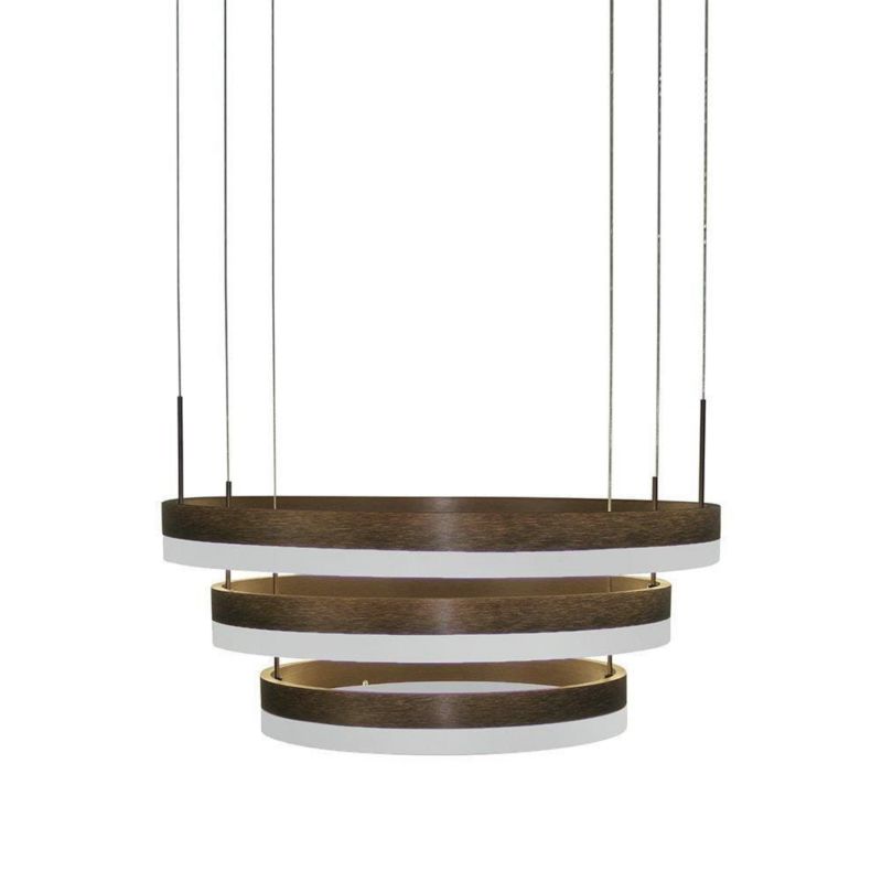 Lampa sufitowa wisząca V-TAC Vt-82-3 8760 kawowo-szara szerokość 60 cm wbudowany LED 92W 1 szt.