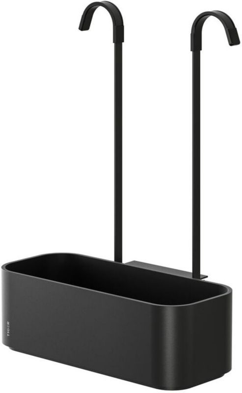 Koszyk prysznicowy Tiger 2 Store czarny 25 cm ABS montaż zawieszany 1 szt.