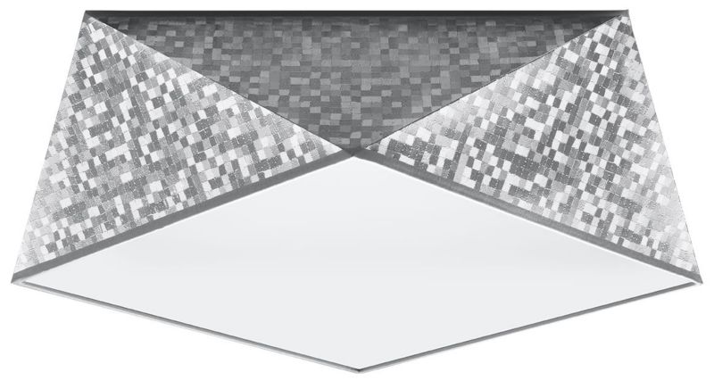 Plafon Sollux Lighting Hexa srebrny 2 x E27 x IP20 wym: 15 x 40 x 40 cm - 1 szt.