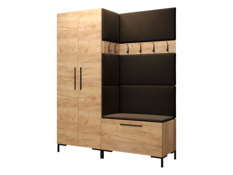 Garderoba MIRJAN 24 Zilion I dąb craft + brązowy 1 kpl.