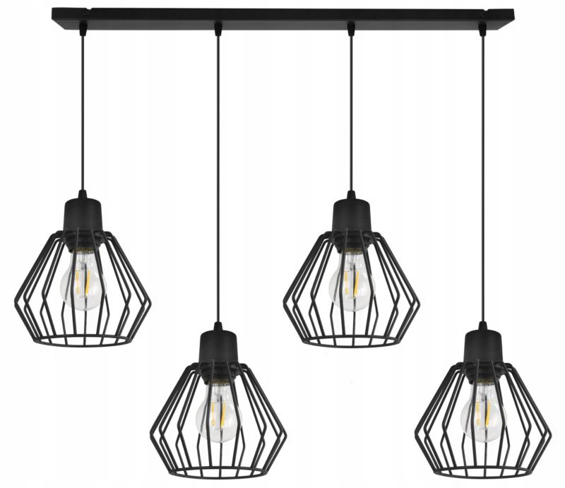 Lampa sufitowa wisząca Light Home LH Nuvola 4x E27 60W czarny 1szt.