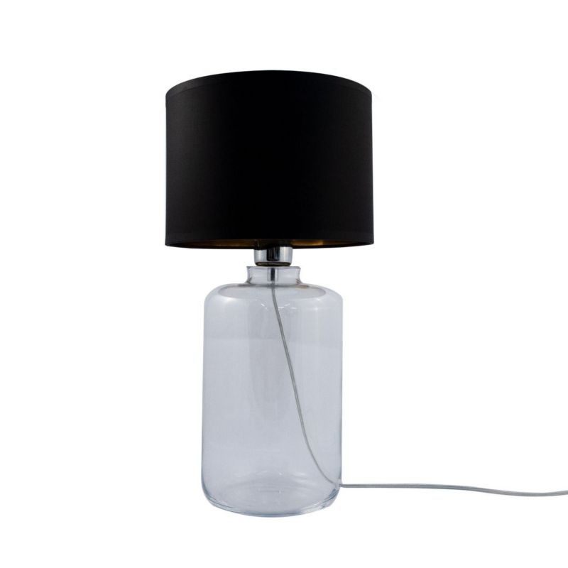 Lampa stołowa Zuma Line Samasun przezroczysto-czarna-złota 1 x E27 x 40W IP20 wym: 41 x 22 x 22 cm szkło - 1 szt.