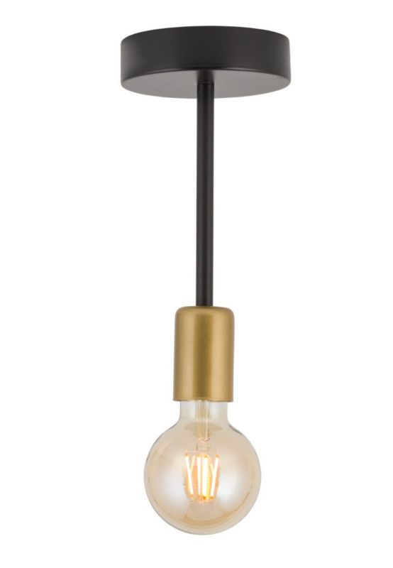 Lampa sufitowa wisząca Sigma Lighting Gino 0102 czarno-złota dekoracyjna 1xE27 x 1 szt.