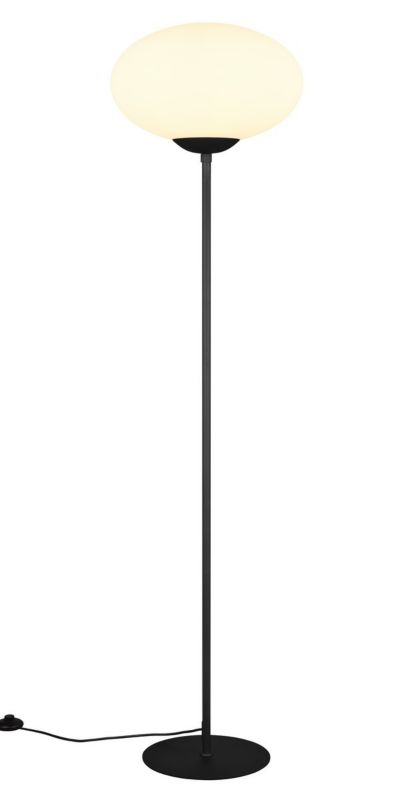 Lampa podłogowa stojąca Trio Fomento czarno-biała 1 x E27 x 20W wym: 150 x 40 x 40 cm - 1 szt.