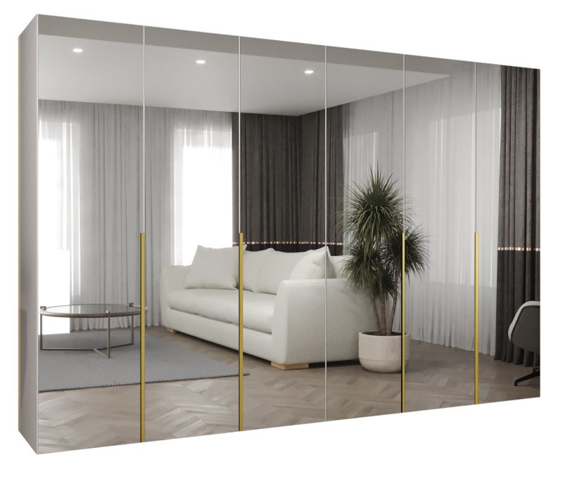 Szafa uchylna otwierana ALICANTE 3 300 wys 202 cm Biały + Złoty 1 szt