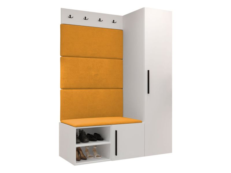 Garderoba MIRJAN 24 Medi II biały + żółty 1 kpl.