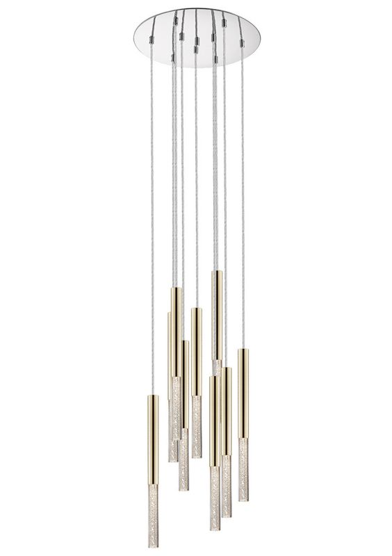 Żyrandol Zuma Line One 1338 francuskie złoto-transparentny-chromowany tuby wbudowany LED 5W 1 szt.