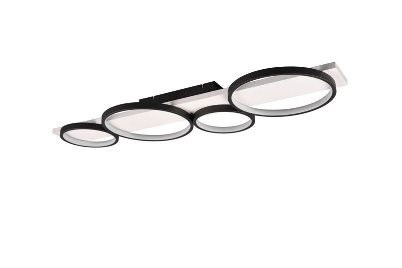 Lampa sufitowa wisząca Trio Medera 7051 czarna ring wbudowany LED 44W 1 szt.