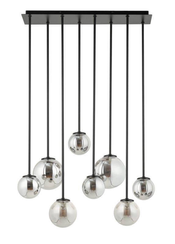 Lampa wisząca Sigma Lighting Tulia 3912 czarno-szara dekoracyjna 8xG9 x 1 szt.