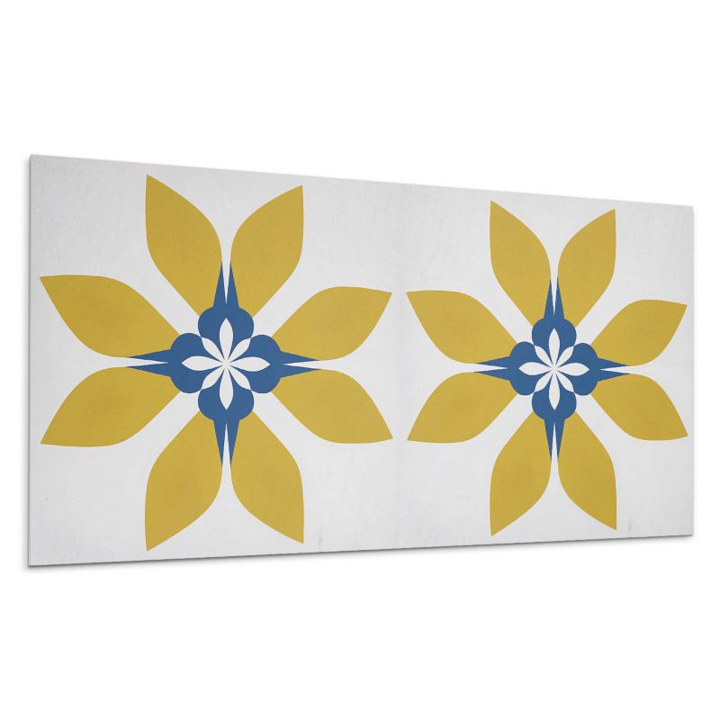 Kafelki samoprzylepne Wallfluent 60x30 cm Wzór kwiatów i liści 6 szt.