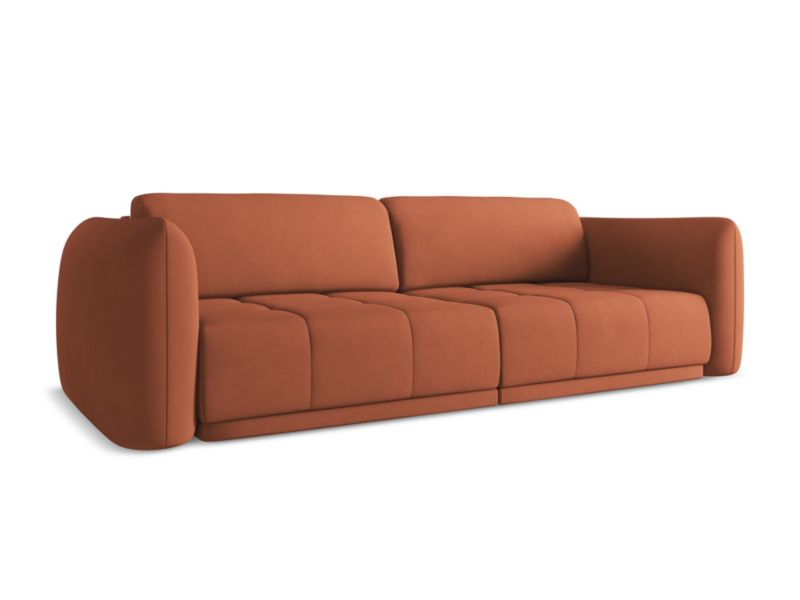 Sofa 4-osobowa LaMiaSofa MILANO z tkaniny szenilowej 250x105 cm terakota 1 szt.