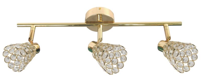 Lampa sufitowa Candellux Glossy złoto-przezroczysty wym: 17 x 55 x 8 cm 3xG9 x 40W 1 szt.