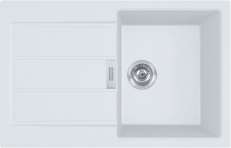 Zlewozmywak tectonite Franke Sirius S2D 611-78 1-komorowy z ociekaczem biały