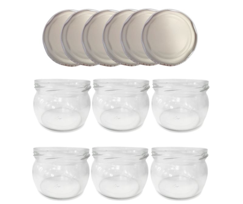 Słoiki MODO24 260ml dżemy konfitury przyprawy grzybki zakrętki 82mm 6 kpl.