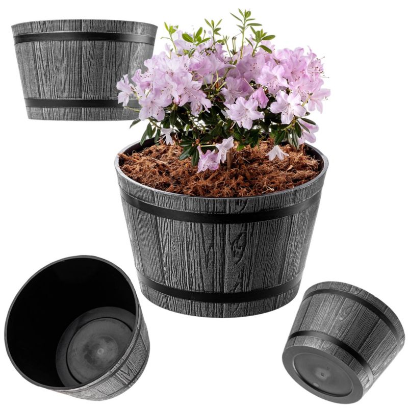 KADAX Doniczka Donica Na Kwiaty 30cm Osłonka Z Wkładem Kwietnik Plastikowa