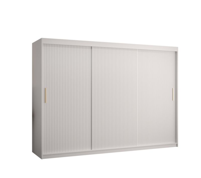 Szafa przesuwna Abiks RIFLO SLIM 1 250 biały mat + biały mat 1 szt.