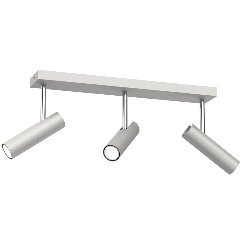 Lampa sufitowa Luminex Axion jasnoszaro-chromowana Listwa z lampami 3 x GU10 x 8W wym: 31 x 60 x 10 cm - 1 szt.