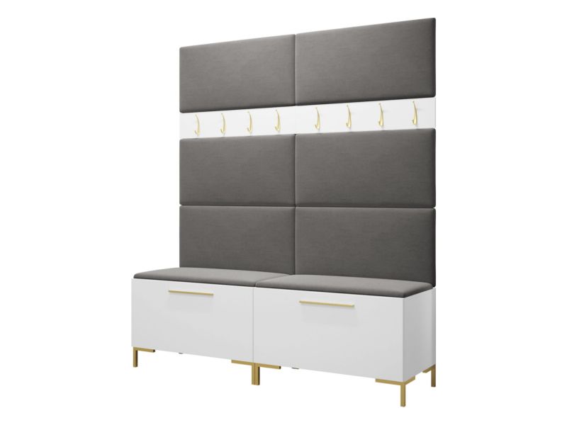 Garderoba MIRJAN 24 Zilion II biały + szary 1 kpl.